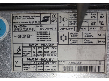 Equipo de soldadura ESAB AB Tig 400iw: foto 4