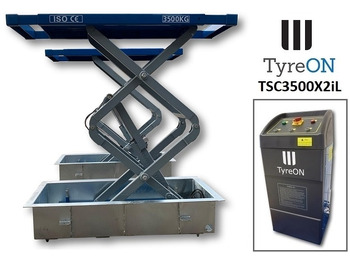 Equipo de taller TSC3500X2iL In floor scissor lift - Double extensions - Recessed containers: foto 4