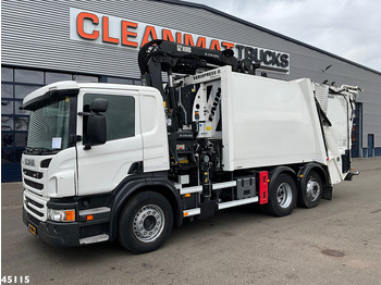 Camión de basura Scania P 250 Euro 6 Hiab 21 Tonmeter laadkraan Just 146.000 km!: foto 2