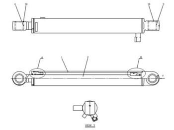 Cilindro hidráulico CASE