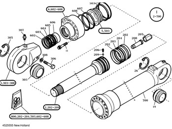 Cilindro hidráulico NEW HOLLAND