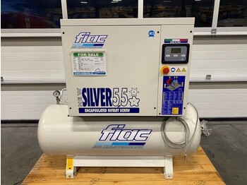Compresor de aire nuevo Fiac NewSilver 5.5 / 200 Silent 4 kW 450 L / min 10 Bar Elektrische Schroefcompressor met ketel: foto 2