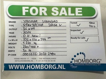 Generador industriale nuevo Yanmar Stage 5 Stamford 35 kVA Rental Silent Generatorset Stage V New !: foto 2