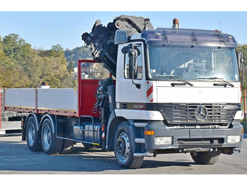 Camión grúa Mercedes-Benz ACTROS 2635 Pritsche 6,40m + HIAB 400 E-5 + FUNK Mercedes-Benz ACTROS 2635 Pritsche 6,40m + HIAB 400 E-5 + FUNK: foto 3