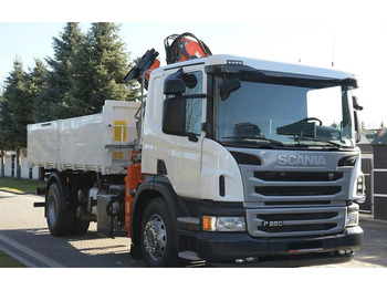 Arrendamiento de Scania P 250 - 3 way tipper + crane Scania P 250 - 3 way tipper + crane: foto 2