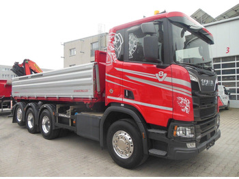 Camión volquete, Camión grúa Scania R 580 8X4 + PALFINGER PK 19.001 crane: foto 2