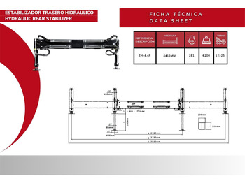 Implemento para Grúa para camión nuevo Rear hydraulic stabilizer for articulated cranes EH-4.4F: foto 2