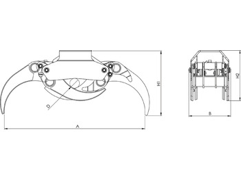Pinza de manipulación para Grúa para camión nuevo LOG GRAB  REINFORCED SERIE PF-R .26: foto 3