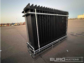 Herramienta/ Equipo nuevo Unused 2025 KMY Industrial Iron Site Fence, Qty (20 of) Fence Panels, (21 of) Posts (W10XH6') Powder Coated Surface: foto 4