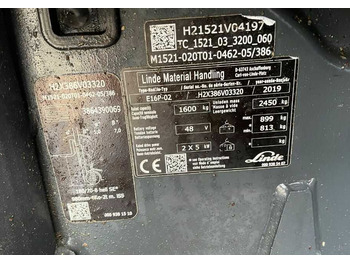 Carretilla elevadora eléctrica Linde E16P-02: foto 4