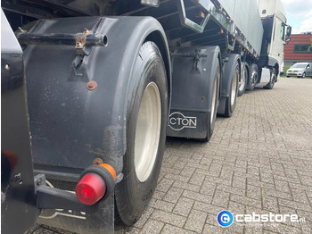 Semirremolque plataforma/ Caja abierta Pacton T3-003 3-assige stenen oplegger 2-assen gestuurd + Kennis  Type 14.000 loopkraan - Rotator - stenenklem: foto 4