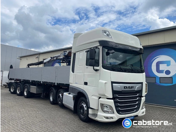 Semirremolque plataforma/ Caja abierta Pacton T3-003 3-assige stenen oplegger 2-assen gestuurd + Kennis  Type 14.000 loopkraan - Rotator - stenenklem: foto 5