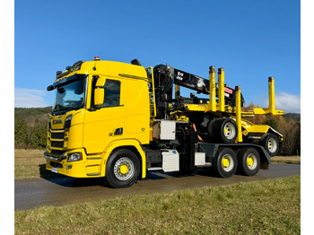 Camión forestal, Camión grúa SCANIA R650: foto 2