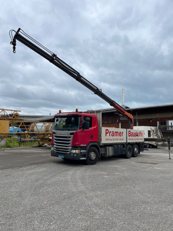 Scania G 410 LG 6x2 Kran Palfinger 20001 - Camión caja abierta, Camión grúa: foto 1 Scania G 410 LG 6x2 Kran Palfinger 20001 - Camión caja abierta, Camión grúa: foto 1