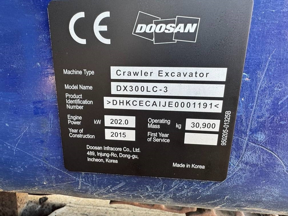 Excavadora de cadenas Doosan DX 300 LC-3: foto 18