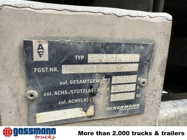 Ackermann Z-EAF 19-7,8/100TZ, Verzinkt - Remolque portacontenedore/ Intercambiable: foto 3 Ackermann Z-EAF 19-7,8/100TZ, Verzinkt - Remolque portacontenedore/ Intercambiable: foto 3