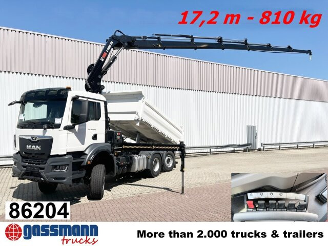 MAN TGS 28.430 6x4-4 BL CH, Lenk-/Liftachse, Kran - Camión volquete, Camión grúa: foto 1 MAN TGS 28.430 6x4-4 BL CH, Lenk-/Liftachse, Kran - Camión volquete, Camión grúa: foto 1