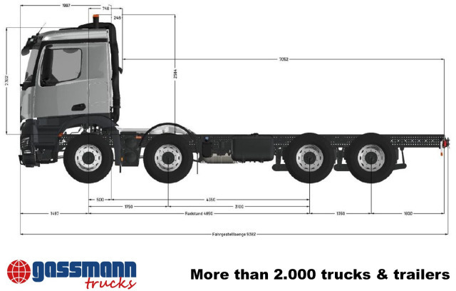 Mercedes-Benz Arocs 3253 L 8x4/4, MultimediaCockpit, Navi, - Camión chasis: foto 5 Mercedes-Benz Arocs 3253 L 8x4/4, MultimediaCockpit, Navi, - Camión chasis: foto 5