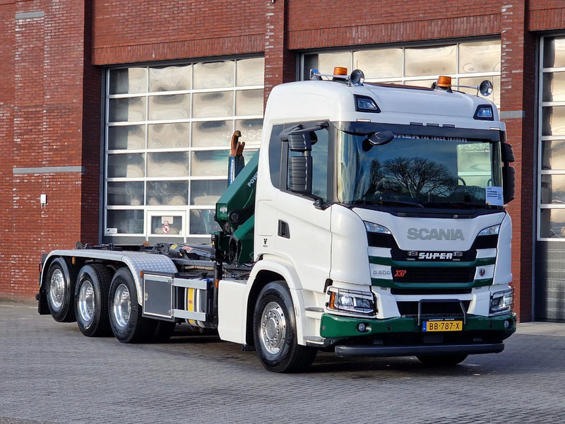 Scania G500 XT 8x4*4 - HMF 2820K Crane - AJK 20T Hooklift - Retarder - Full air - Like new - Camión multibasculante, Camión grúa: foto 3 Scania G500 XT 8x4*4 - HMF 2820K Crane - AJK 20T Hooklift - Retarder - Full air - Like new - Camión multibasculante, Camión grúa: foto 3