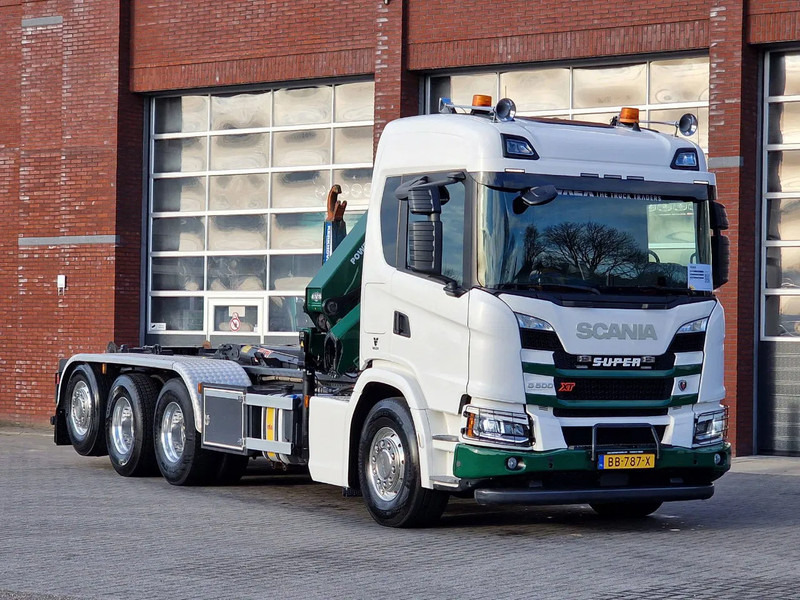 Scania G500 XT 8x4*4 - HMF 2820K Crane - AJK 20T Hooklift - Retarder - Full air - Like new - Camión grúa: foto 3 Scania G500 XT 8x4*4 - HMF 2820K Crane - AJK 20T Hooklift - Retarder - Full air - Like new - Camión grúa: foto 3