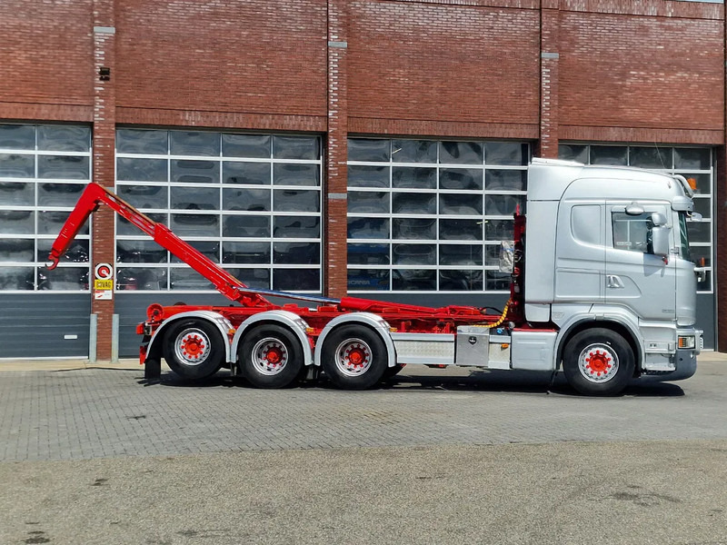 Camión multibasculante Scania R490 8x4*4 - HIAB XR24SL58 24T hooklift - Euro 6 - Full air - Steering axle: foto 9