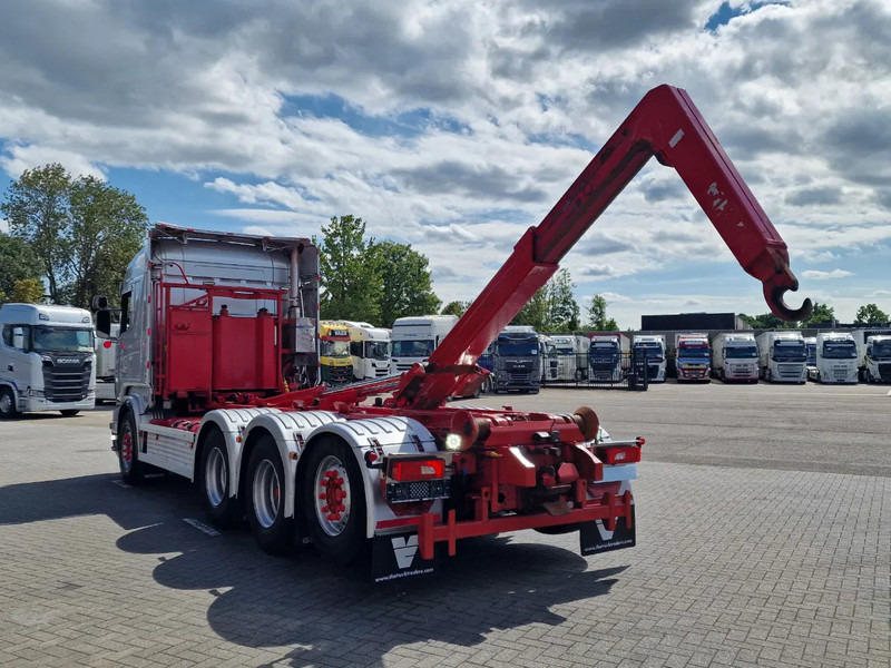 Camión multibasculante Scania R490 8x4*4 - HIAB XR24SL58 24T hooklift - Euro 6 - Full air - Steering axle: foto 8