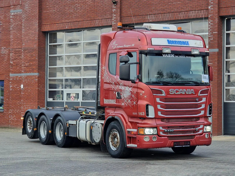 Scania R730 V8 Highline - 8x4*4 - JOAB Hooklift - Steering axle - Full air - Night clima - Camión multibasculante: foto 1 Scania R730 V8 Highline - 8x4*4 - JOAB Hooklift - Steering axle - Full air - Night clima - Camión multibasculante: foto 1