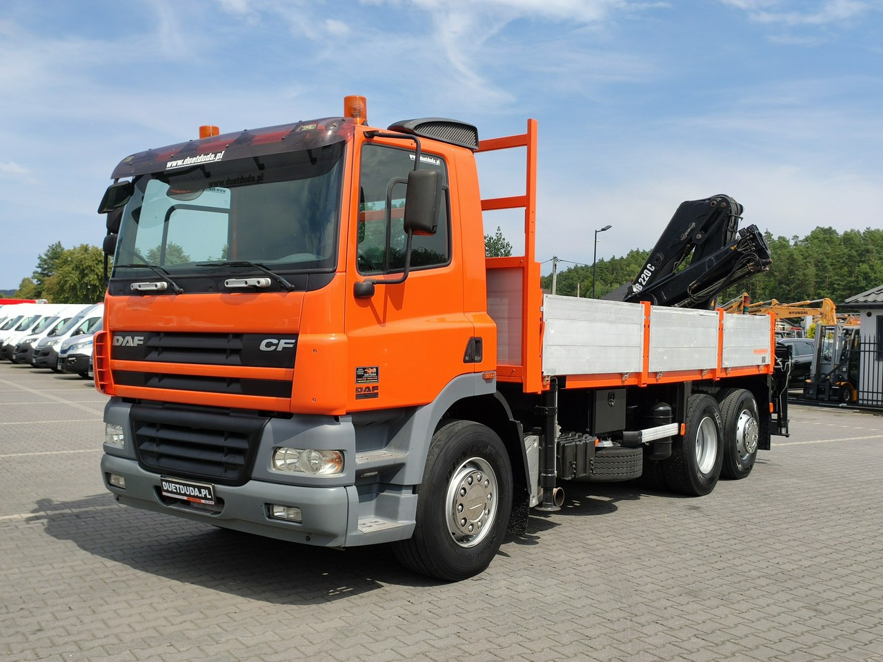 DAF CF 85.380 6x2 Oś Skrętna Skrzynia HDS HIAB 220C + Pilot - Camión caja abierta, Camión grúa: foto 1 DAF CF 85.380 6x2 Oś Skrętna Skrzynia HDS HIAB 220C + Pilot - Camión caja abierta, Camión grúa: foto 1