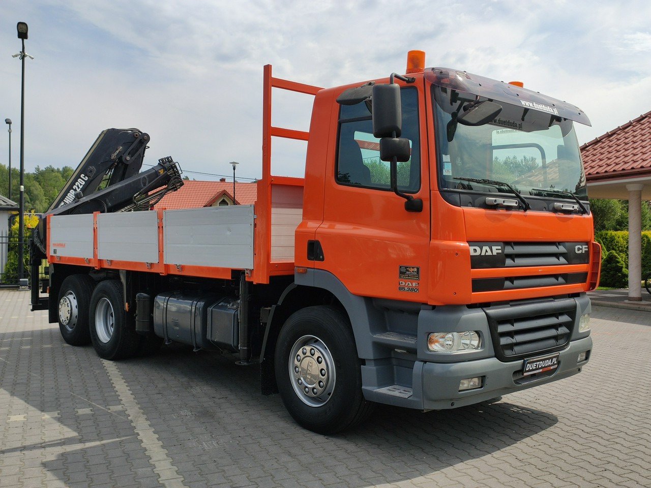 DAF CF 85.380 6x2 Oś Skrętna Skrzynia HDS HIAB 220C + Pilot - Camión caja abierta, Camión grúa: foto 4 DAF CF 85.380 6x2 Oś Skrętna Skrzynia HDS HIAB 220C + Pilot - Camión caja abierta, Camión grúa: foto 4