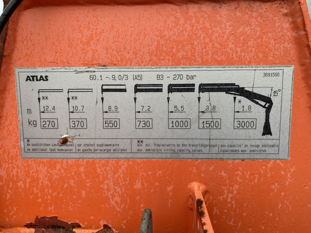 Mercedes-Benz 815 / Atlas-Faltkran - Camión caja abierta, Camión grúa: foto 3 Mercedes-Benz 815 / Atlas-Faltkran - Camión caja abierta, Camión grúa: foto 3
