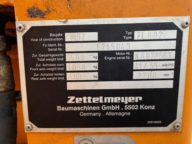 Zettelmeyer ZL 602 - Cargadora de ruedas: foto 5 Zettelmeyer ZL 602 - Cargadora de ruedas: foto 5