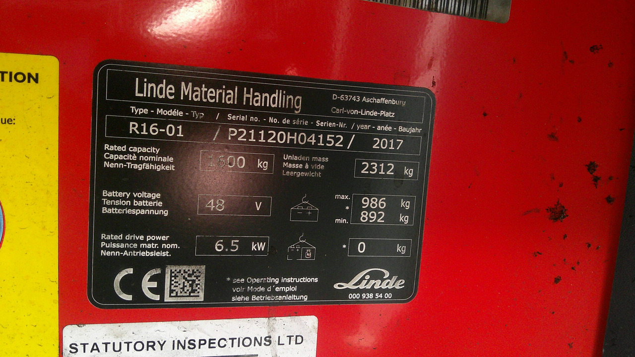 LINDE R16-01 - Retráctil: foto 2 LINDE R16-01 - Retráctil: foto 2