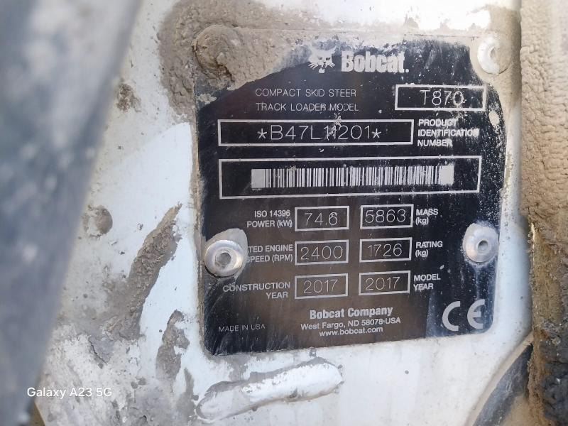 BOBCAT T870 - Minicargadora de cadenas: foto 5 BOBCAT T870 - Minicargadora de cadenas: foto 5