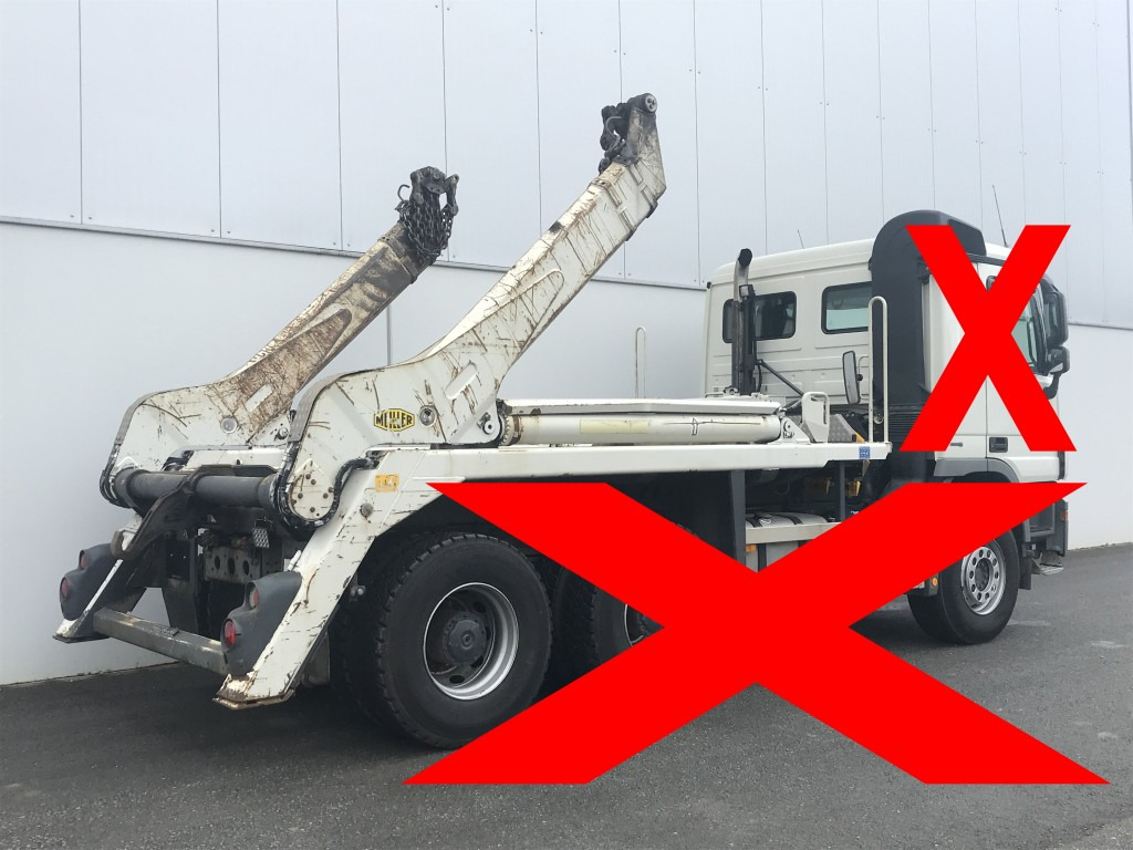 Meiller Absetzkipper AK 16 MTG - Actros 6x4 - Equipos de gancho multilift/ De cadena multilift: foto 1 Meiller Absetzkipper AK 16 MTG - Actros 6x4 - Equipos de gancho multilift/ De cadena multilift: foto 1