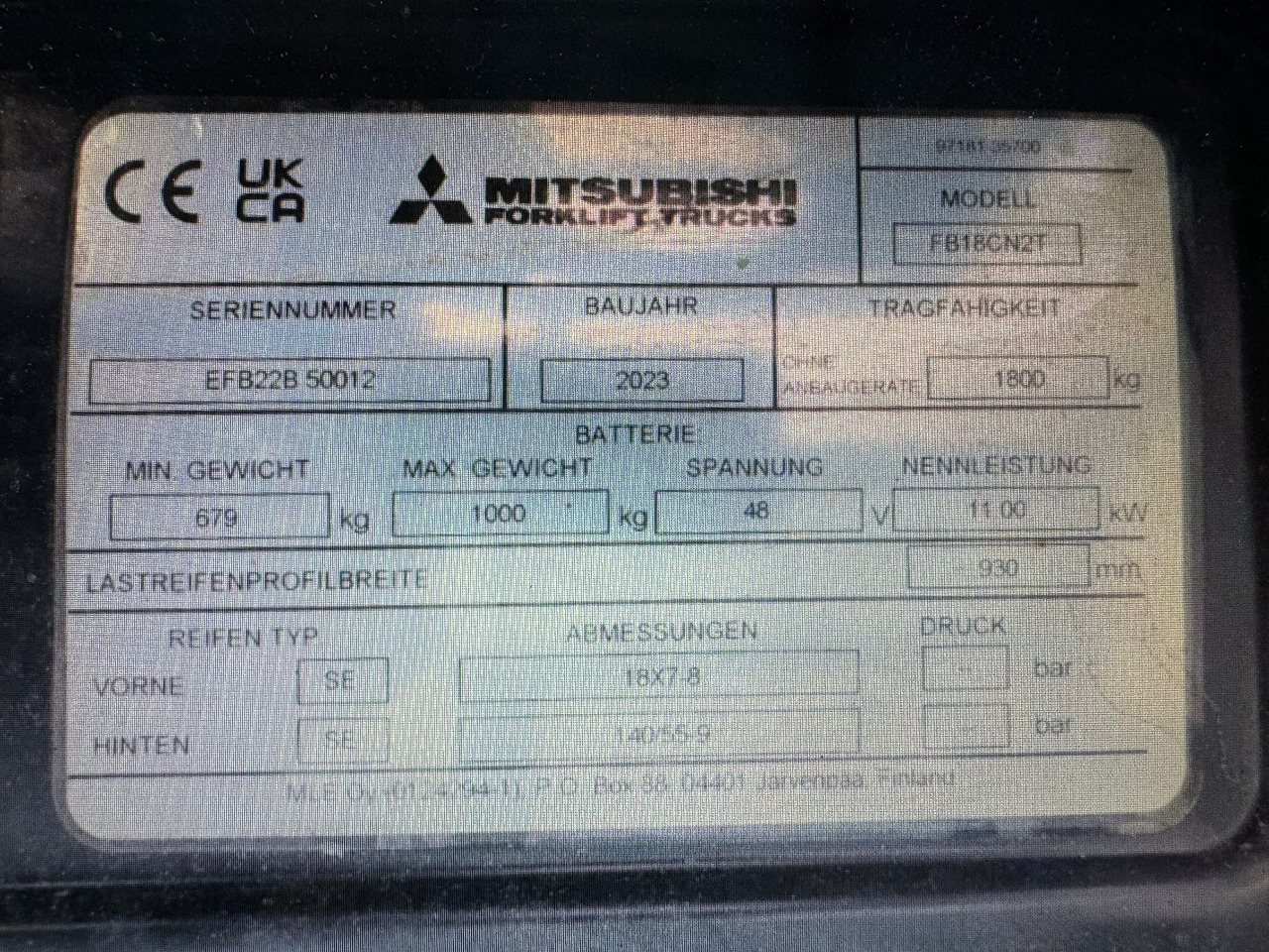 Arrendamiento de Mitsubishi FB18CN2T 32hours! Mitsubishi FB18CN2T 32hours!: foto 6 Arrendamiento de Mitsubishi FB18CN2T 32hours! Mitsubishi FB18CN2T 32hours!: foto 6