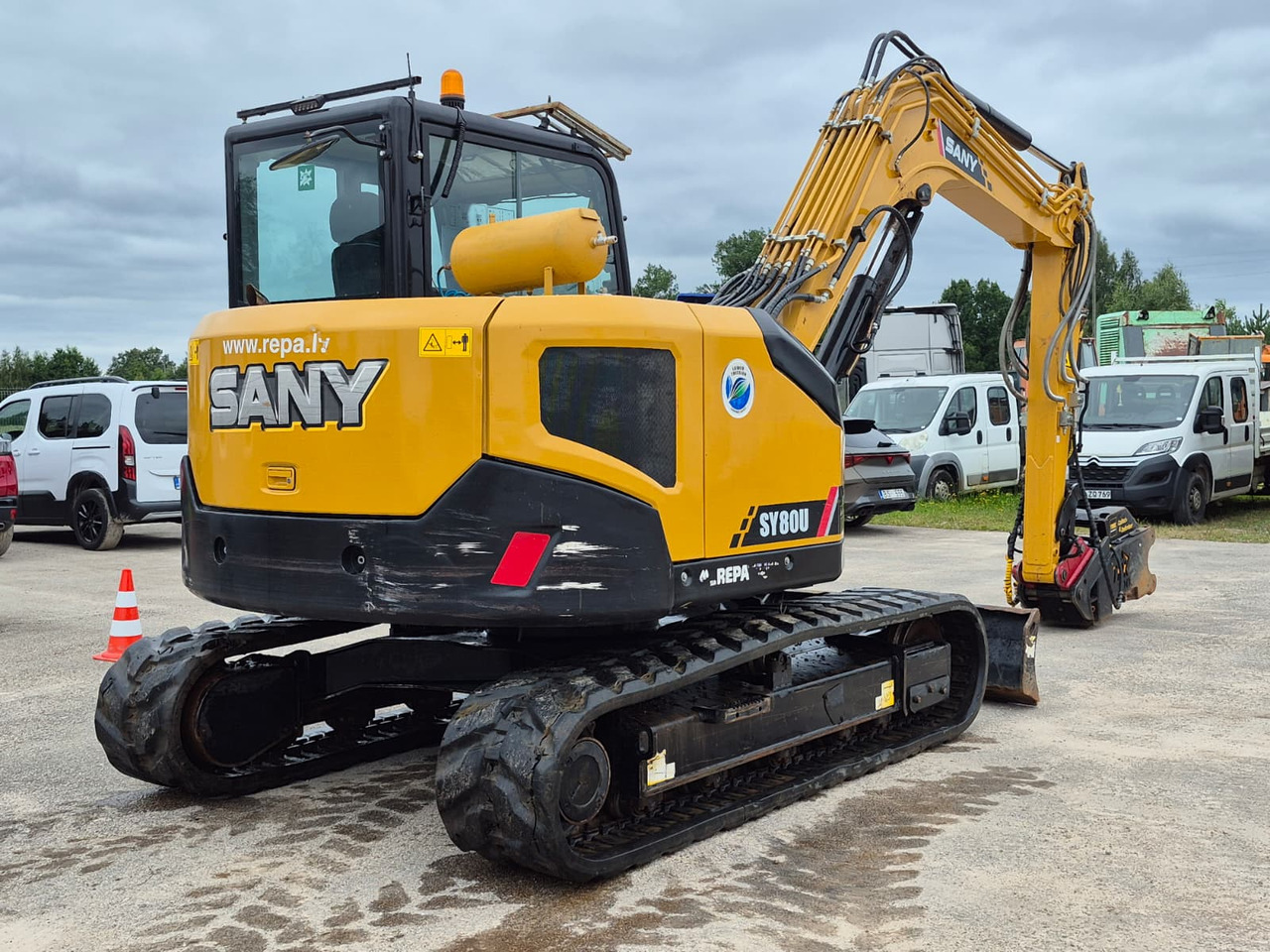 SANY SY80U, with tree shear TMK300 - Excavadora de cadenas: foto 4 SANY SY80U, with tree shear TMK300 - Excavadora de cadenas: foto 4