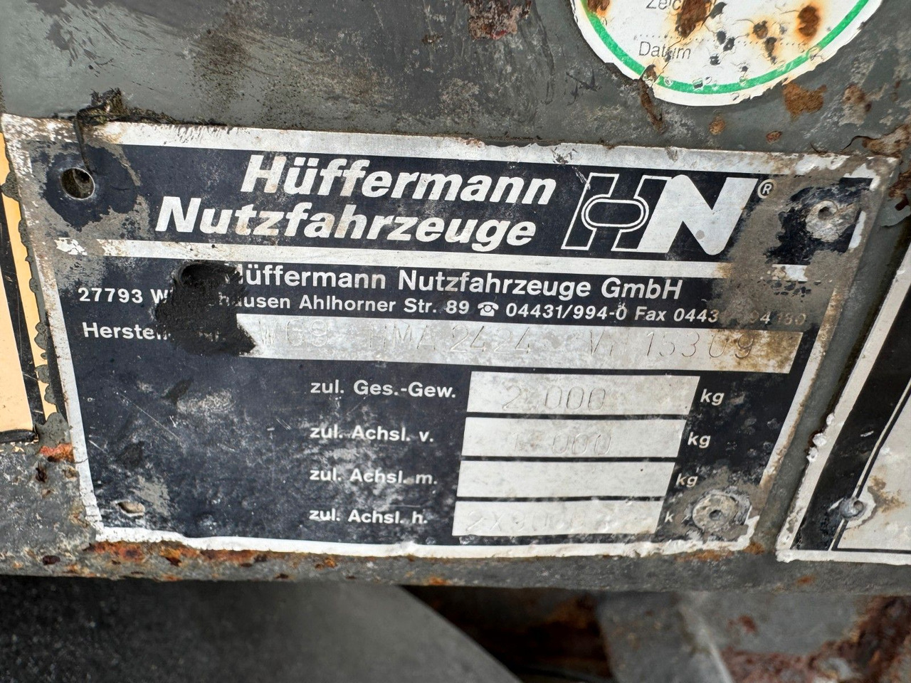 Remolque multilift/ Portacontenedores de cadenas Hüffermann HMA 24.24 3- Achs-  Blattfederung: foto 8