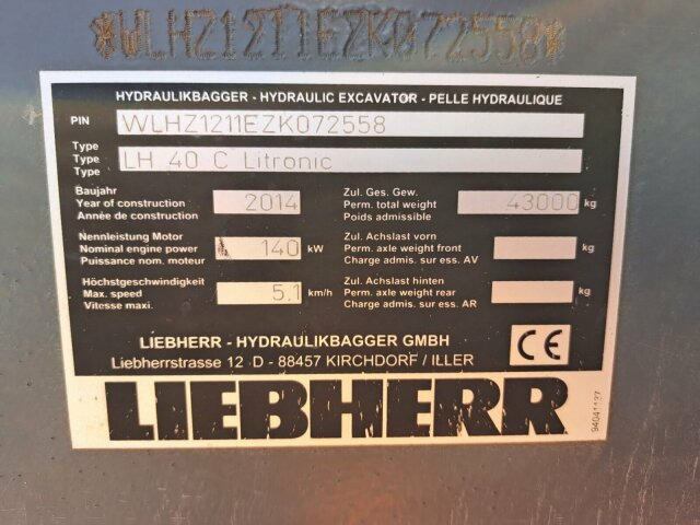 Liebherr LH40C Litronic Industry Long reach 43 Ton - Excavadora de cadenas: foto 4 Liebherr LH40C Litronic Industry Long reach 43 Ton - Excavadora de cadenas: foto 4
