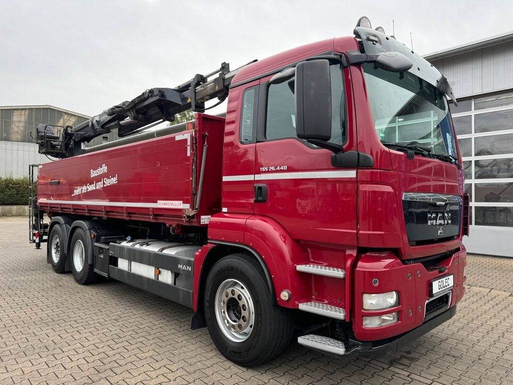 Camión volquete, Camión grúa MAN TGS 26.440 6x2 Kipper KRAN HIAB XS 166K PRO: foto 1