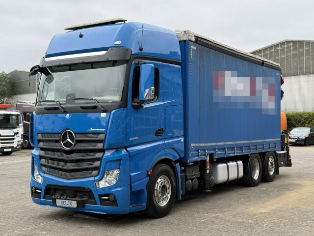 Camión lona, Camión grúa Mercedes-Benz Actros 6x2 Pritsche Kran Palfinger PK34002 + JIB: foto 12