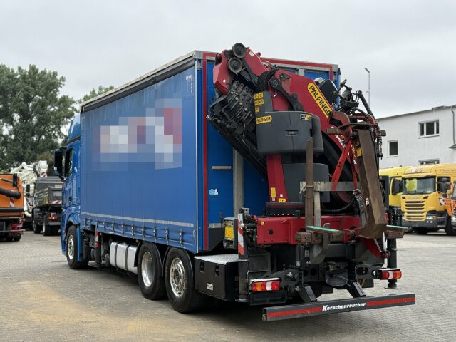 Camión lona, Camión grúa Mercedes-Benz Actros 6x2 Pritsche Kran Palfinger PK34002 + JIB: foto 11