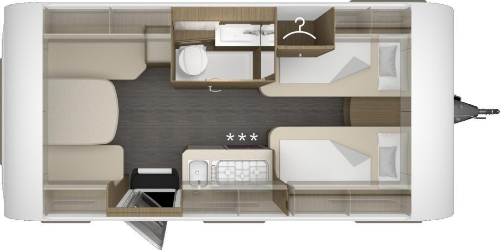 Tabbert Cazadora 460 E 2,3 Auflastung 1800 kg - Caravana: foto 2 Tabbert Cazadora 460 E 2,3 Auflastung 1800 kg - Caravana: foto 2