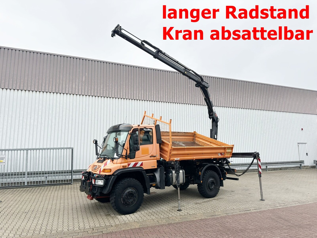 Unimog U500 4x4 U500 4x4 405/40 mit Heckkran Hiab 077-1 HiDuo, absattelbar, Funk - Furgoneta: foto 1 Unimog U500 4x4 U500 4x4 405/40 mit Heckkran Hiab 077-1 HiDuo, absattelbar, Funk - Furgoneta: foto 1