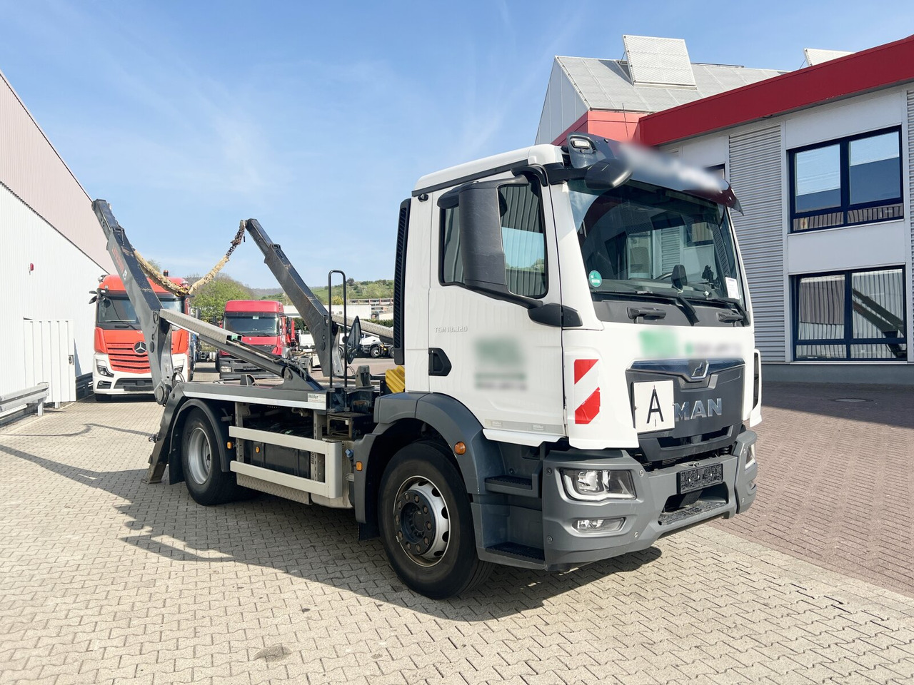 Camión portacontenedor de cadenas MAN TGM 18.320 4x2 BL TGM 18.320 4x2 BL, Hiab Tele-Absetzanlage, Funk: foto 8