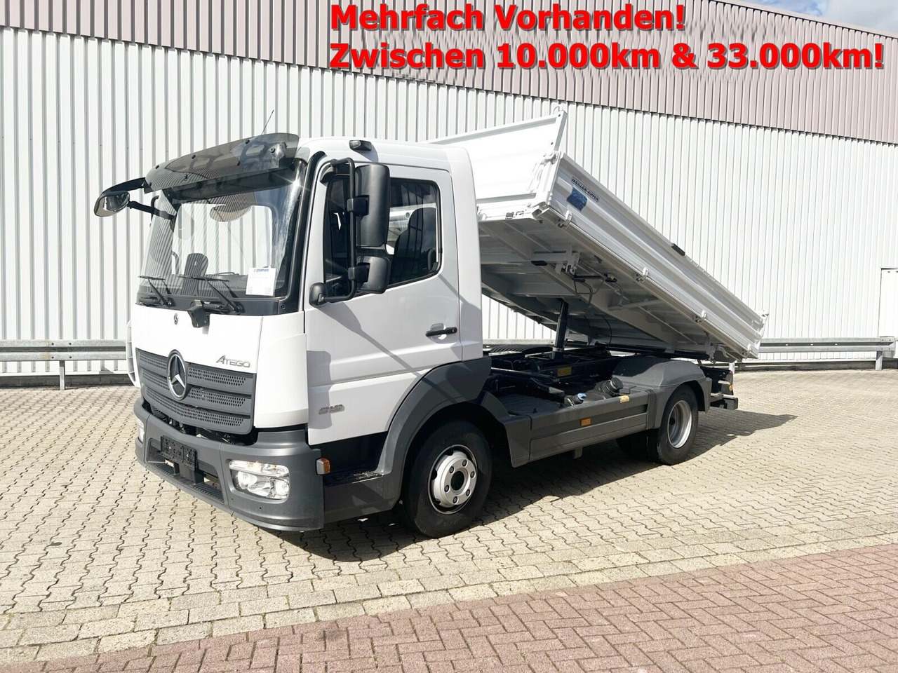 Mercedes-Benz Atego 818/23 K 4x2 Atego 818/23 K 4x2, 2x AHK, Meiller-Kipper, mehrfach Vorhanden! - Camión volquete: foto 1 Mercedes-Benz Atego 818/23 K 4x2 Atego 818/23 K 4x2, 2x AHK, Meiller-Kipper, mehrfach Vorhanden! - Camión volquete: foto 1