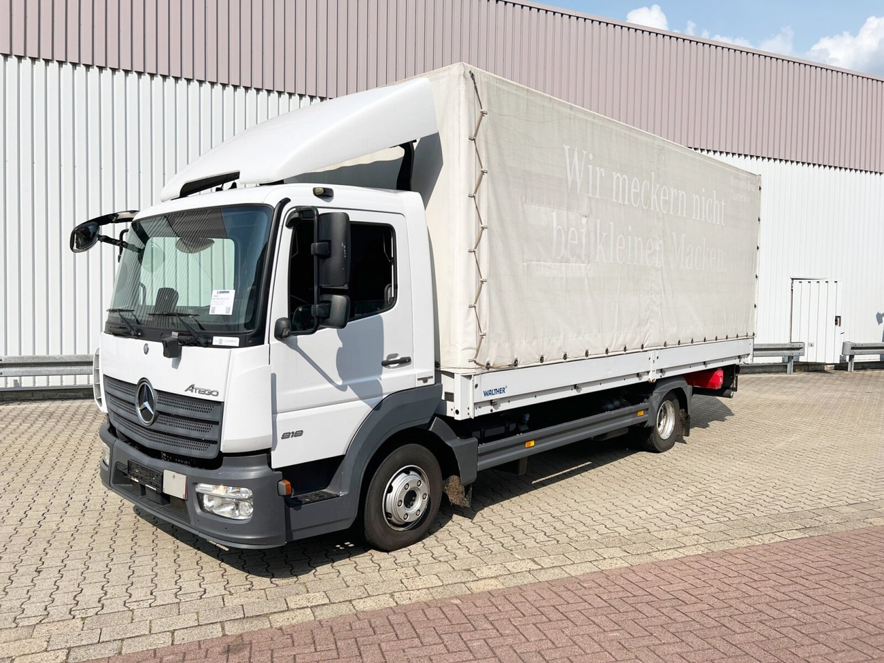 Mercedes-Benz Atego 818 L 4x2 Atego 818 L 4x2 mit Sörensen LBW - Camión lona: foto 1 Mercedes-Benz Atego 818 L 4x2 Atego 818 L 4x2 mit Sörensen LBW - Camión lona: foto 1
