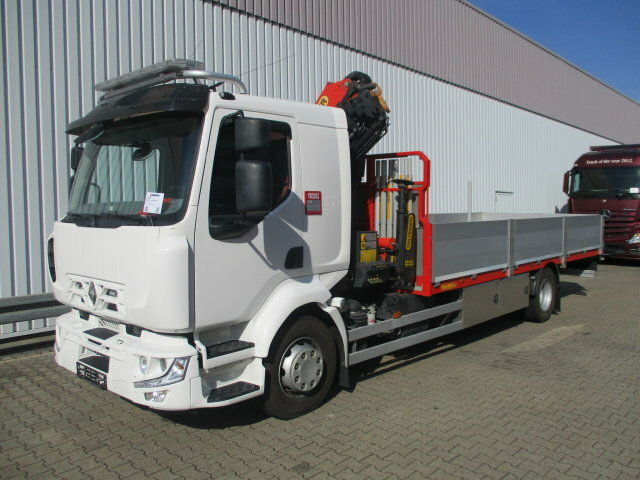 Renault Midlum 220 DXi 4x2 Midlum 220 DXi 4x2 mit Kran Palfinger PK 11001 - Camión grúa, Camión caja abierta: foto 1 Renault Midlum 220 DXi 4x2 Midlum 220 DXi 4x2 mit Kran Palfinger PK 11001 - Camión grúa, Camión caja abierta: foto 1