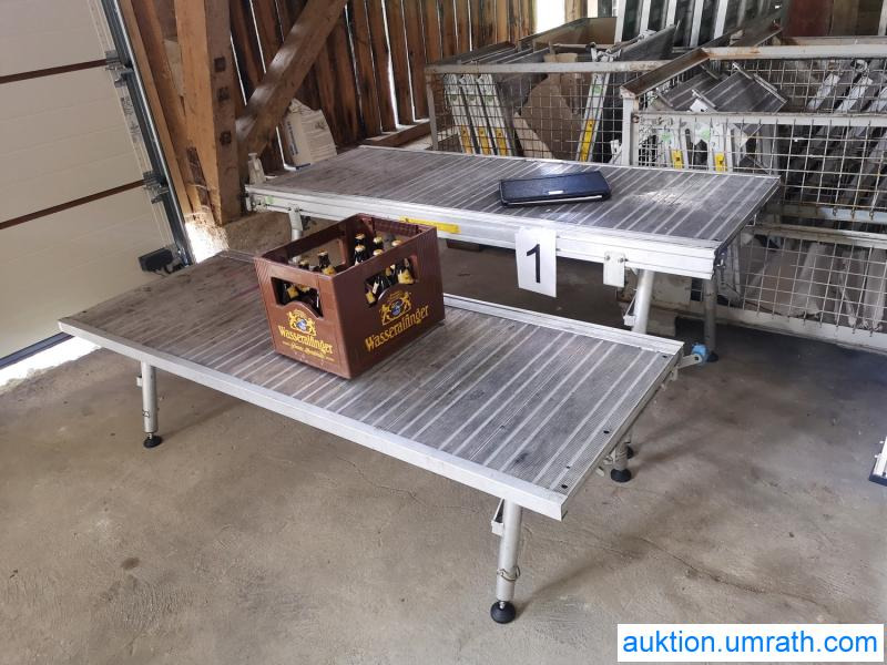 Posten Konvolut Zarges Plattform Laufsteg Bühne Überstieg Gehsteig Sockel Treppen Aluminium hochwertig - Equipo de taller: foto 2 Posten Konvolut Zarges Plattform Laufsteg Bühne Überstieg Gehsteig Sockel Treppen Aluminium hochwertig - Equipo de taller: foto 2