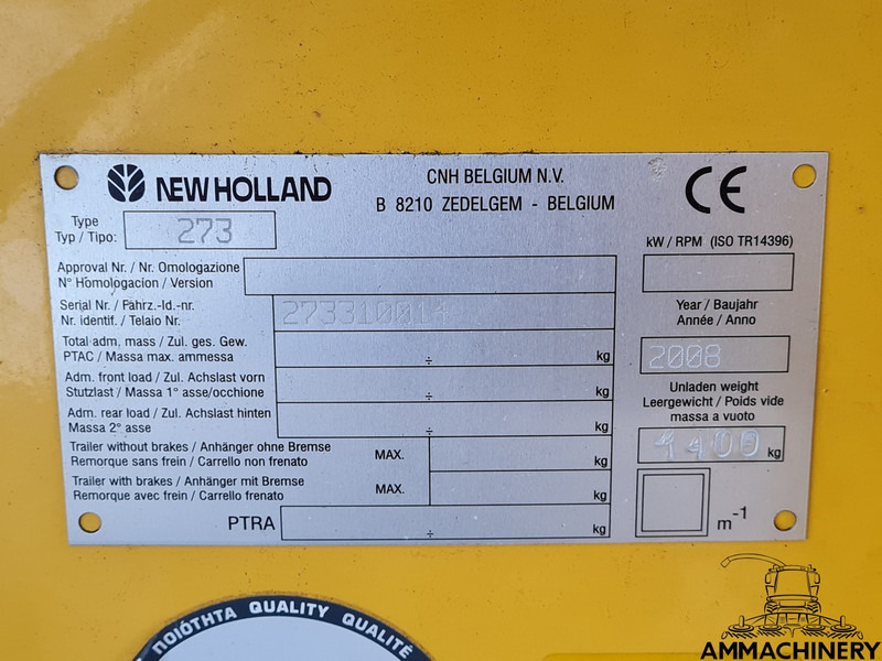 Accesorios para cosechadoras de forraje New Holland 273FP: foto 13