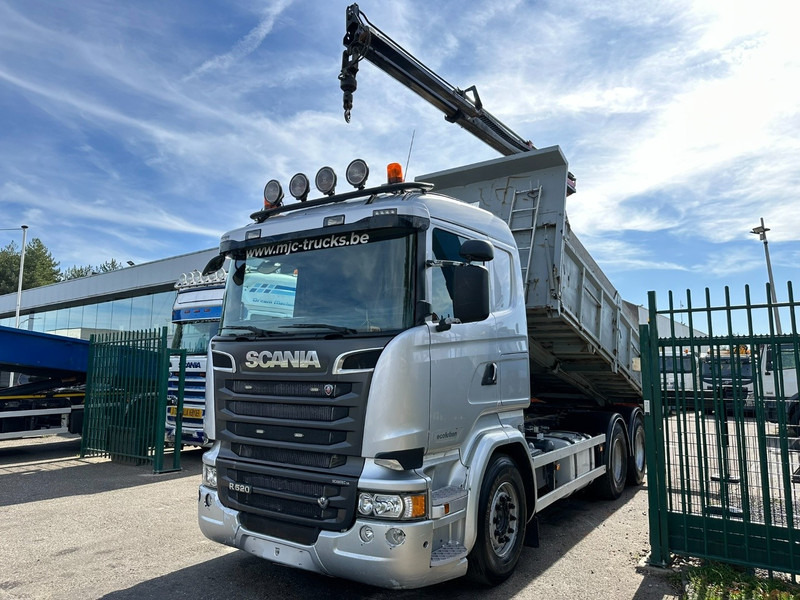 Cabeza tractora Scania R520 6x4 TRACTOR  + TIPPER + CRANE PALFINGER PK 15002 A - RETARDER - *FULL AIR* - EUR 6 - BE TRUCK: foto 6